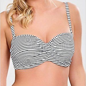PANACHE Anya Striped Bikini Top 34DD